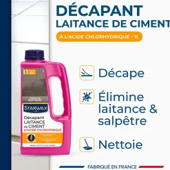 Décapant laitance de ciment carrelages Starwax 1L