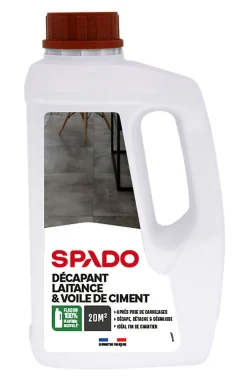 Décapant laitance et voile de ciment Spado professionnel 1L