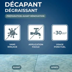 Décapant sans rinçage avant rénovation sols intérieurs Starwax 1L