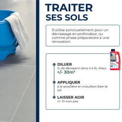 Décapant sans rinçage avant rénovation sols intérieurs Starwax 1L