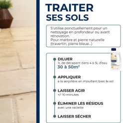 Décapant sans rinçage marbre et pierres naturelles Starwax 1L