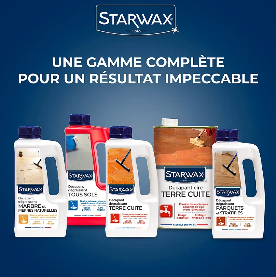 Décapant sans rinçage marbre et pierres naturelles Starwax 1L