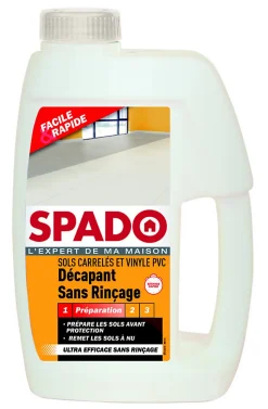 Décapant sans rinçage sols carrelés et vinyle pvc Spado 1L