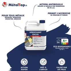 Derochant Galva Aluminium Chrome Béton - 20 L - Métaltop