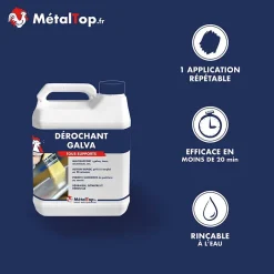 Derochant Galva Aluminium Chrome Béton - 20 L - Métaltop