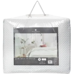 Dessus de lit + 2 taies Dolce - ivoire 240x260 cm - Atmosphera