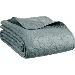 Dessus de lit Arabesque bleu minéral 260x240cm - Atmosphera