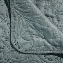 Dessus de lit Arabesque bleu minéral 260x240cm - Atmosphera