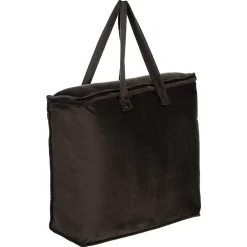 Dessus de lit Baklo en velours 240x260cm gris foncé - Atmosphera