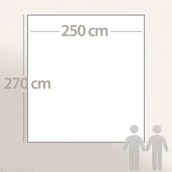 Dessus de lit frange 270x250 cm BREHAT 100% gaze de coton blanc