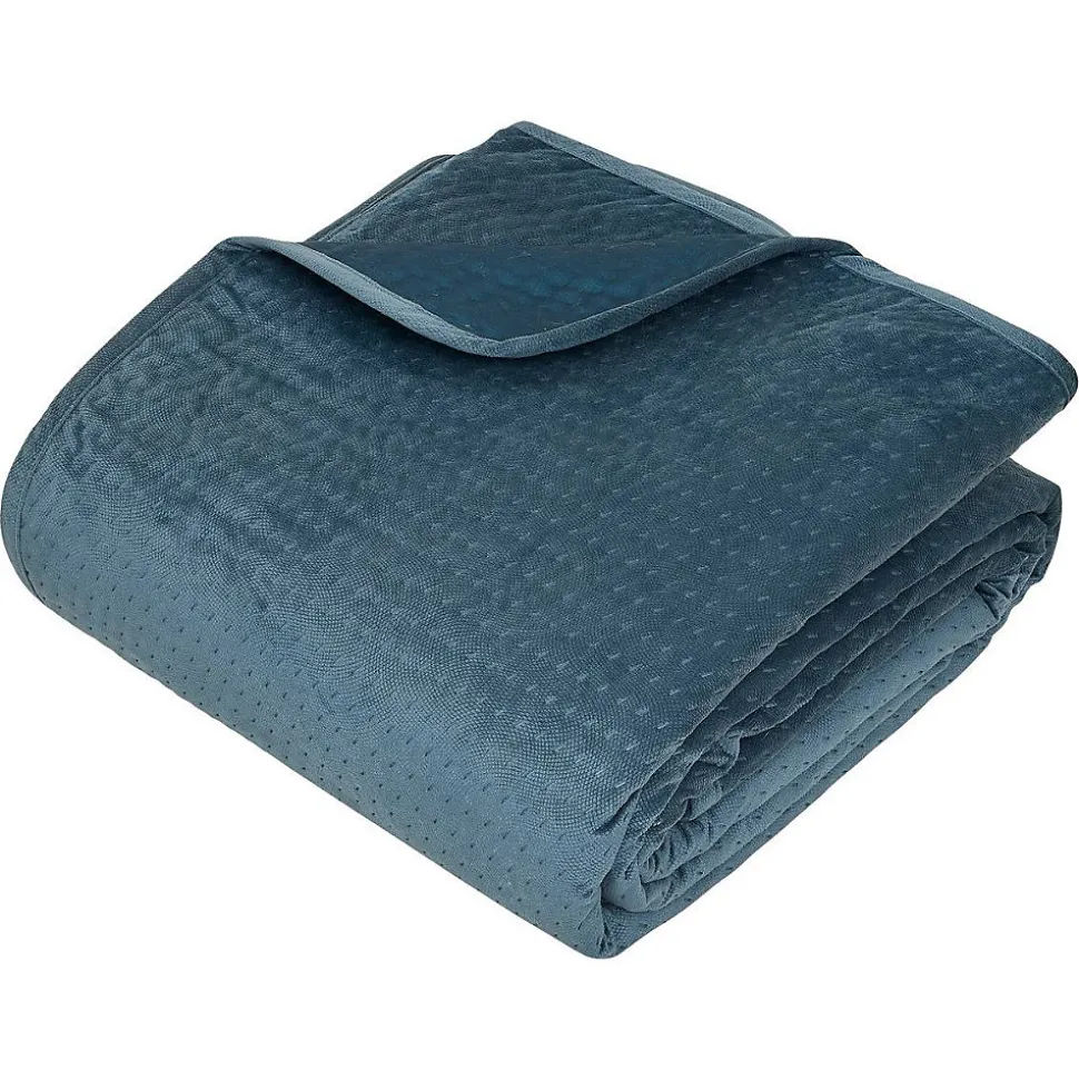 Dessus de lit Lilou bleu egéen 260x240cm - Atmosphera