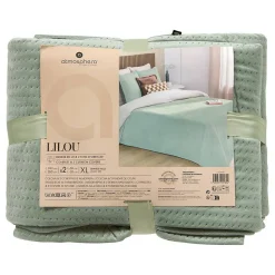 Dessus de lit Lilou vert céladon 260x240cm - Atmosphera