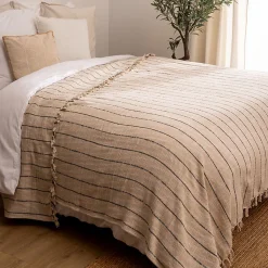 Dessus de lit Luisa 240x260cm beige - Atmosphera