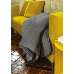 Dessus de lit matelassé aspect lavé-froissé 