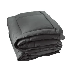 Dessus de lit matelassé peau de pêche Oekotex (240x260 cm - Gris anthracite)