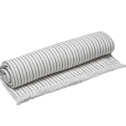 Dessus de lit mousseline de coton 260x240 cm IMANI blanc neige caviar