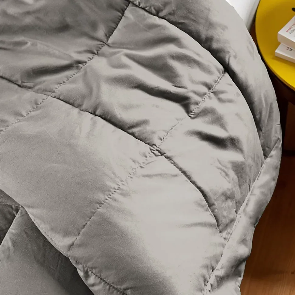 Dessus de lit polyester microfibre 160x240 cm LAZY beige galet