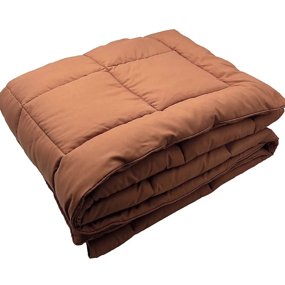 Dessus de lit polyester microfibre 260x240 cm LAZY orange ocre