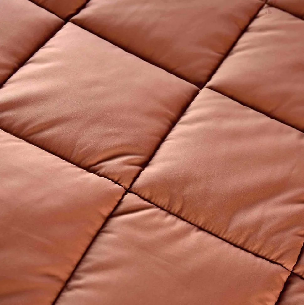 Dessus de lit polyester microfibre 260x240 cm LAZY orange ocre