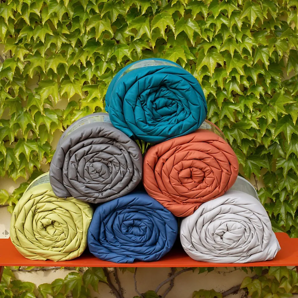 Dessus de lit polyester microfibre 260x240 cm LAZY orange ocre