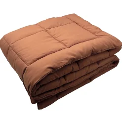 Dessus de lit polyester microfibre 160x240 cm LAZY orange ocre