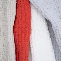 Dessus de lit réversible 270x250 cm JAIPUR en coton beige craie