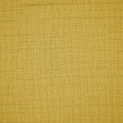 Dessus de lit 230x250 cm BREHAT 100% gaze de coton jaune miel