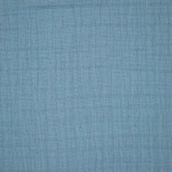 Dessus de lit 230x250 cm BREHAT 100% gaze de coton bleu orage