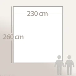 Dessus de lit 260x230 cm HERMINE fausse fourrure beige Naturel