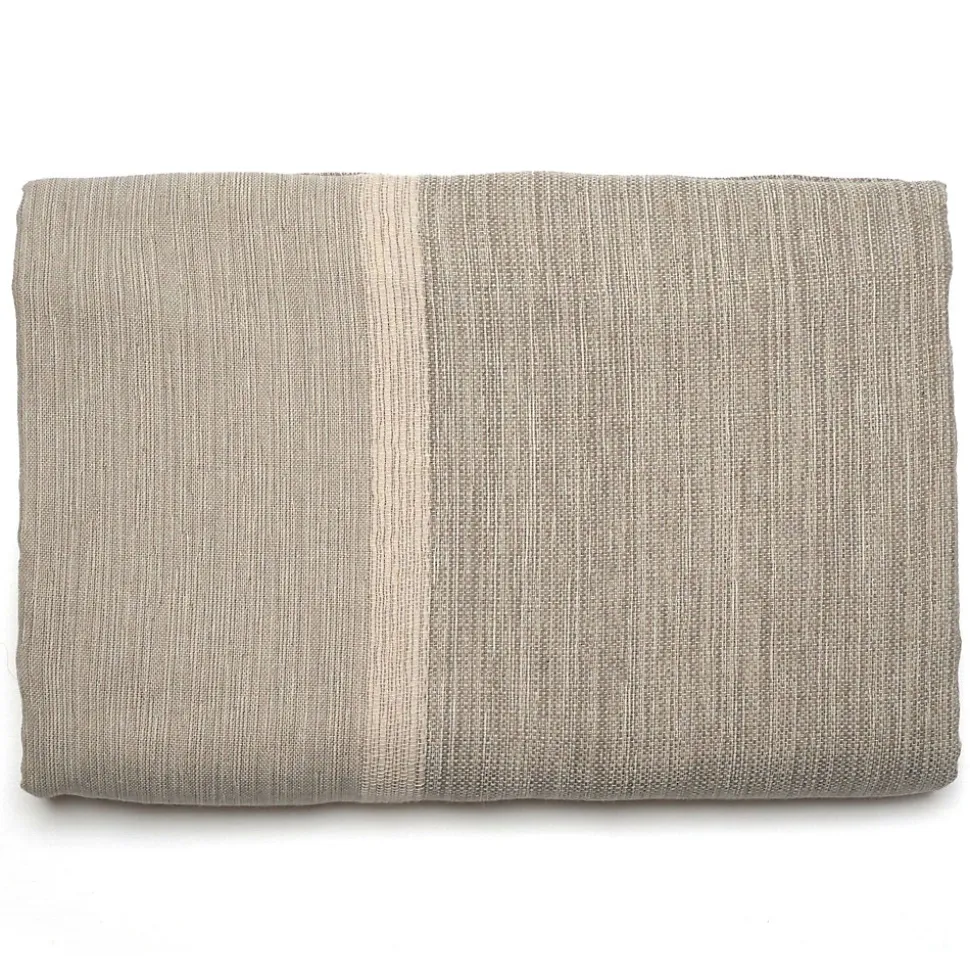 Dessus de lit ZAGORA pur coton 250 g/m² 260x240 cm beige ficelle