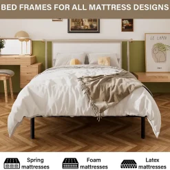 Dewinner Sommier à Lattes sur Pieds, Lit 2x13 Lattes, 7 Pieds Inclus, 140x200CM