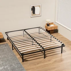 Dewinner Sommier à Lattes sur Pieds,Lit 2x14 Lattes,7 Pieds Inclus,160x200 CM