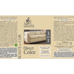 DIRECT COLOR - Recolore le cuir - 250ML SABLE - Les anciens ébénistes