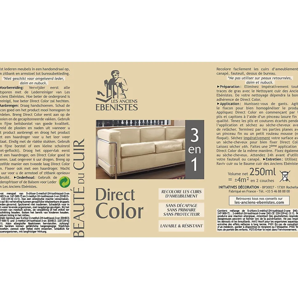 DIRECT COLOR - Recolore le cuir - 250ML BLANC - Les anciens ébénistes