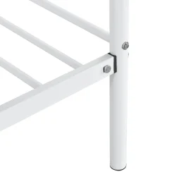 Divan en Acier Canapé Lit Simple en Métal 200 x 90 cm Blanc en.casa