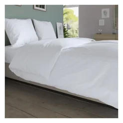 DODO - Housse de couette - 260x240 cm - Coton - Antibactérien - Blanc - Fabriqué en France