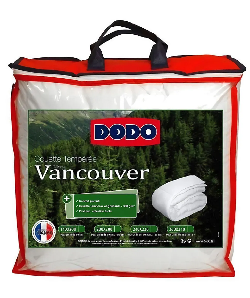 DODO Couette tempérée Vancouver - 220 x 240 cm - Blanc