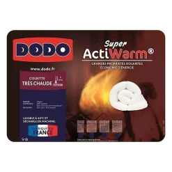DODO Couette tres chaude SUPER ACTIWARM - 450 g / m² - 220 x 240 cm - Blanc