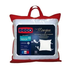 DODO Oreiller Duvet Oie MORZINE Anti-Acariens 65x65cm blanc