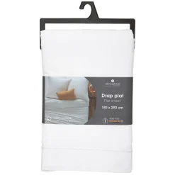 Drap en coton - blanc - 180x290 cm - Atmosphera