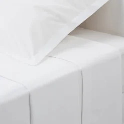 Drap en coton - blanc 240x290 cm - Atmosphera