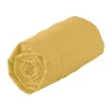 Drap housse 100% coton biologique - bonnet 30 cm (180x200 cm - Jaune)