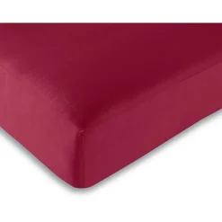 Drap housse 57 fils/cm² toutes dimensions - Rouge - 200 x 200 cm