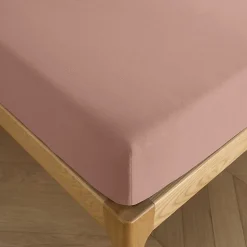 Drap housse 180 x 200 cm bonnet 30 cm "Prémium" pour lit 2 places King Size - Prémium Vieux Rose