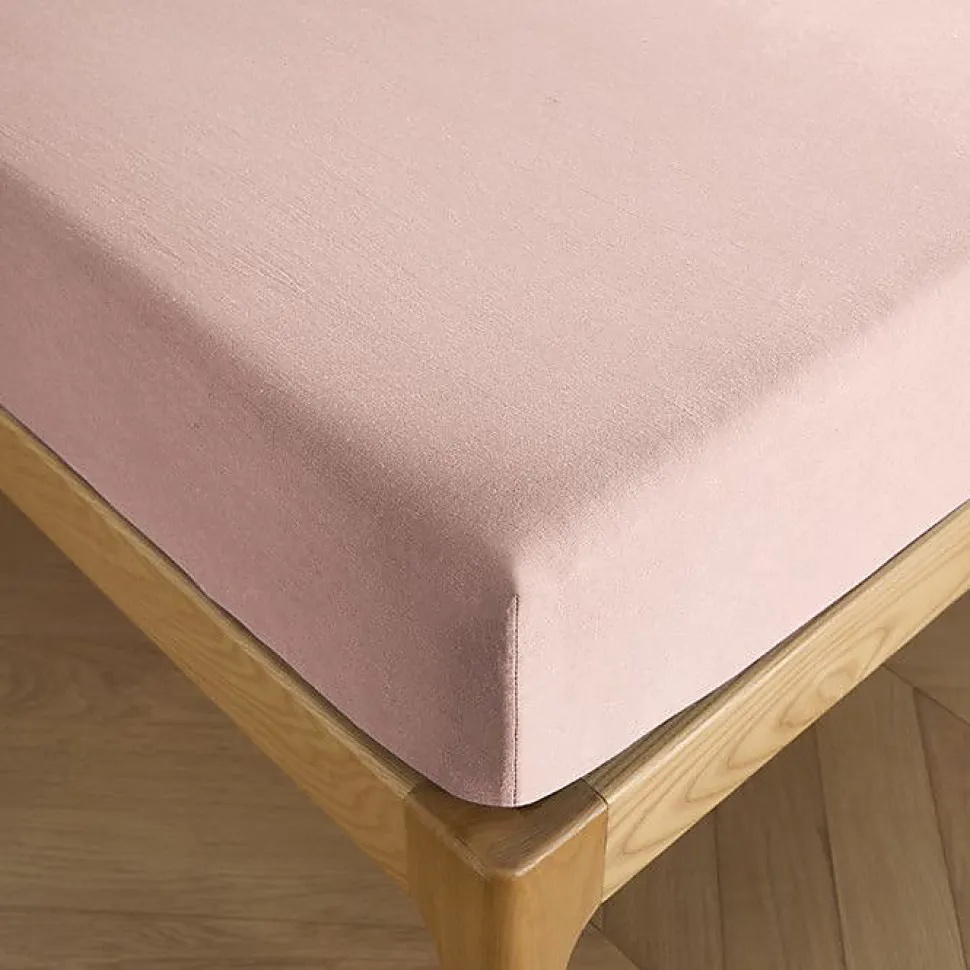 Drap housse 180 x 200 cm bonnet 30 cm "Prémium" pour lit 2 places King Size - Prémium Rose Dragée