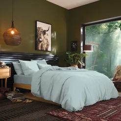 Drap housse 200 x 200 cm bonnet 30 cm "Prémium" pour lit 2 places King Size - Prémium Menthe