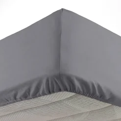 Drap housse 140 x 190 cm bonnet 30 cm Mmicrofibre Oscar Anthracite