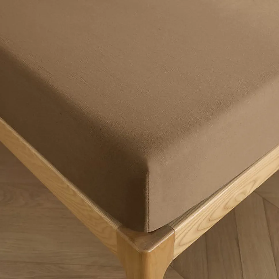 Drap housse 180 x 200 cm bonnet 30 cm "Prémium" pour lit 2 places King Size - Prémium Taupe