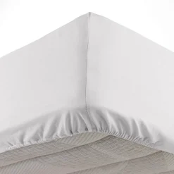 Drap housse 140 x 190 cm bonnet 30 cm microfibre Oscar Blanc