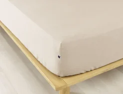 Drap housse 90 x 190 cm CANDICE Sable